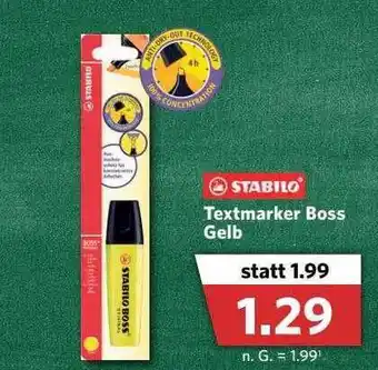 Combi Stabilo textmarker boss gelb Angebot