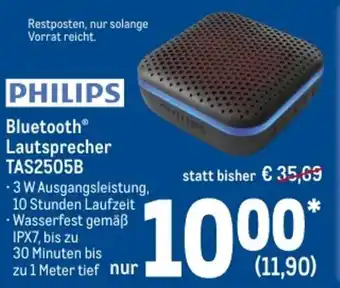 METRO Philips Bluetooth Lautsprecher TAS2505B Angebot