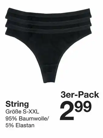 Zeeman String 3er Pack Angebot