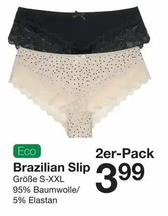 Zeeman Eco Brazilian Slip 2er Pack Angebot