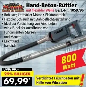 Norma24 Mauk Hand Beton Rüttler mit flexibler Welle Angebot