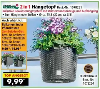 Norma24 Powertec 2in1 Hängetopf Angebot