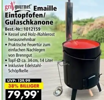 Norma24 Grill Gourmet Emaille Eintopfofen/Gulaschkanone Angebot