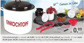 Pfennigpfeiffer Schraubdeckelglas, Einkochtopf oder Einkoch Starterset Angebot