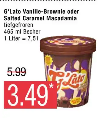 Marktkauf G'Lato Vanille-Brownie o. Salted Caramel Macadamia 465ml Angebot