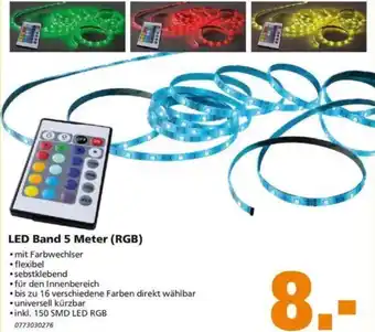 Globus Baumarkt LED Band 5 Meter (RGB) Angebot