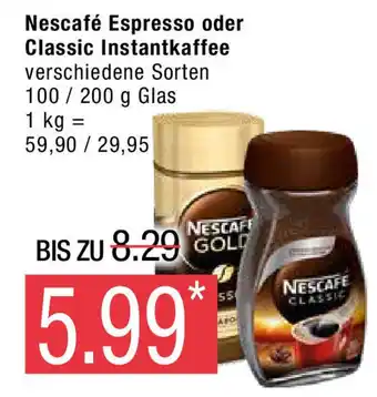 Marktkauf Nescafe Espresso o. Classic Instantkaffee 100/200g Angebot