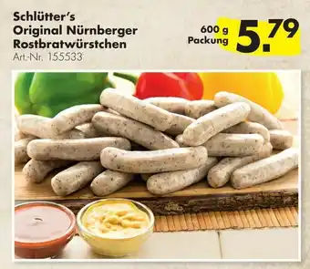 Handelshof Schlütter's Original Nürnberger Rostbratwürstchen 600g Angebot