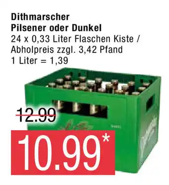 Marktkauf Dithmarscher Pilsener o. Dunkel 24*330ml Angebot