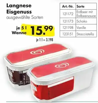 Handelshof Langnese Eisgenuss 5L Angebot