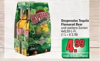 Profi Getränke Desperados Tequila Flavoured Beer 4x0,33L Angebot