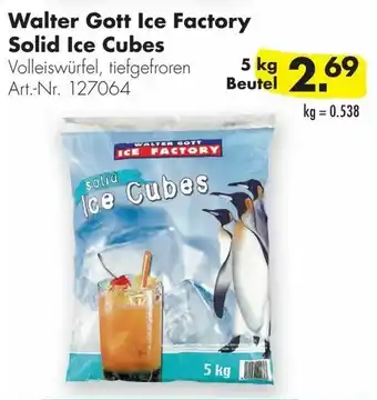 Handelshof Walter Gott Ice Factory Solid Ice Cubes 5kg Beutel Angebot