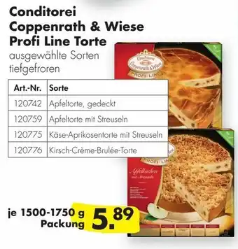 Handelshof Conditorei Coppenrath & Wiese Profi Line Torte 1500-1750g Angebot