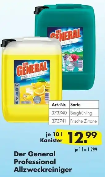 Handelshof Der General Professional Allzweckreiniger 10L Angebot