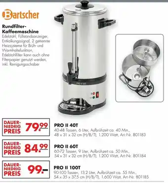 Handelshof Bartscher Rundfilter Kaffeemaschine Angebot