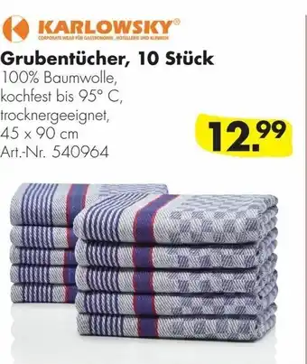 Handelshof Karlowsky Grubentücher, 10 Stück Angebot