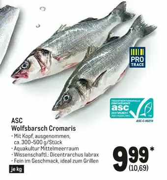 METRO ASC Wolfsbarsch Cromaris 300-500g Angebot