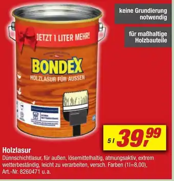 toom Baumarkt Bondex Holzlasur 5 L Angebot