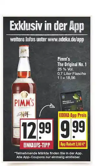 E Reichelt Pimm's The Original No. 1  0,7L Angebot