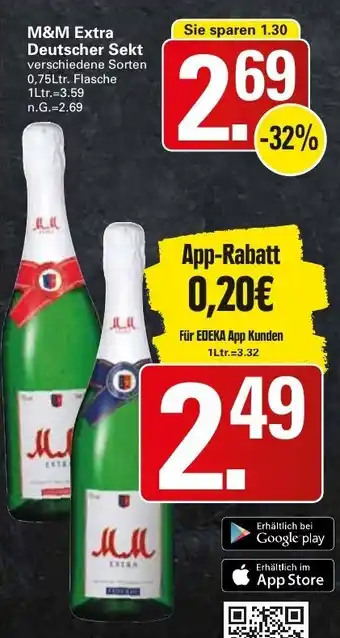 WEZ M&M Extra Deutscher Sekt 0,75Ltr. Flasche Angebot