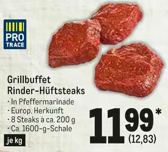 METRO Grillbuffet Rinder Hüftsteaks 1600g Angebot