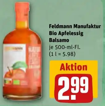 REWE Feldmann Manufaktur Bio Apfelessig Balsamo 500 ml Fl. Angebot