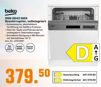 Saturn Beko geschirrspüler Angebot