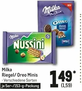 METRO Milka Riegel /Oreo Minis 153g Angebot