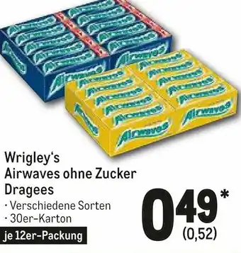 METRO Wrigley's Airwaves ohne Zucker Dragees Angebot