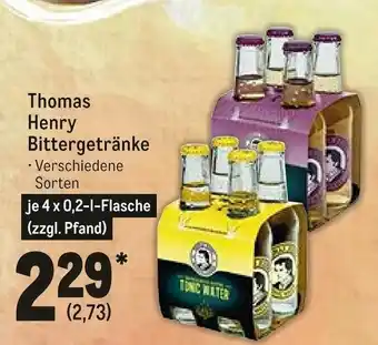 METRO Thomas Henry Bittergetränke 4x0,2L Angebot