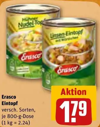 REWE Erasco Eintopf 800 g Dose Angebot