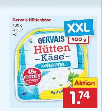 Netto Marken-Discount Gervais Hüttenkäse 400 gr Angebot