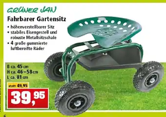 Thomas Philipps Grüner Jan Fahrbarer Gartensitz Angebot