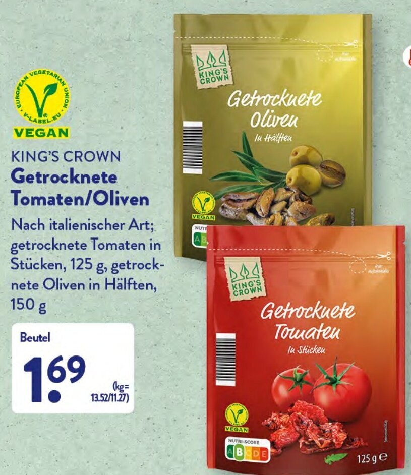 King's Crown Tomaten/Oliven Angebot bei Aldi Nord