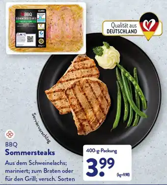 Aldi Nord BBQ Sommersteaks 400 g Packung Angebot