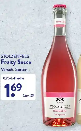 Aldi Nord Stolzenfels Fruity Secco 0,75 L Flasche Angebot