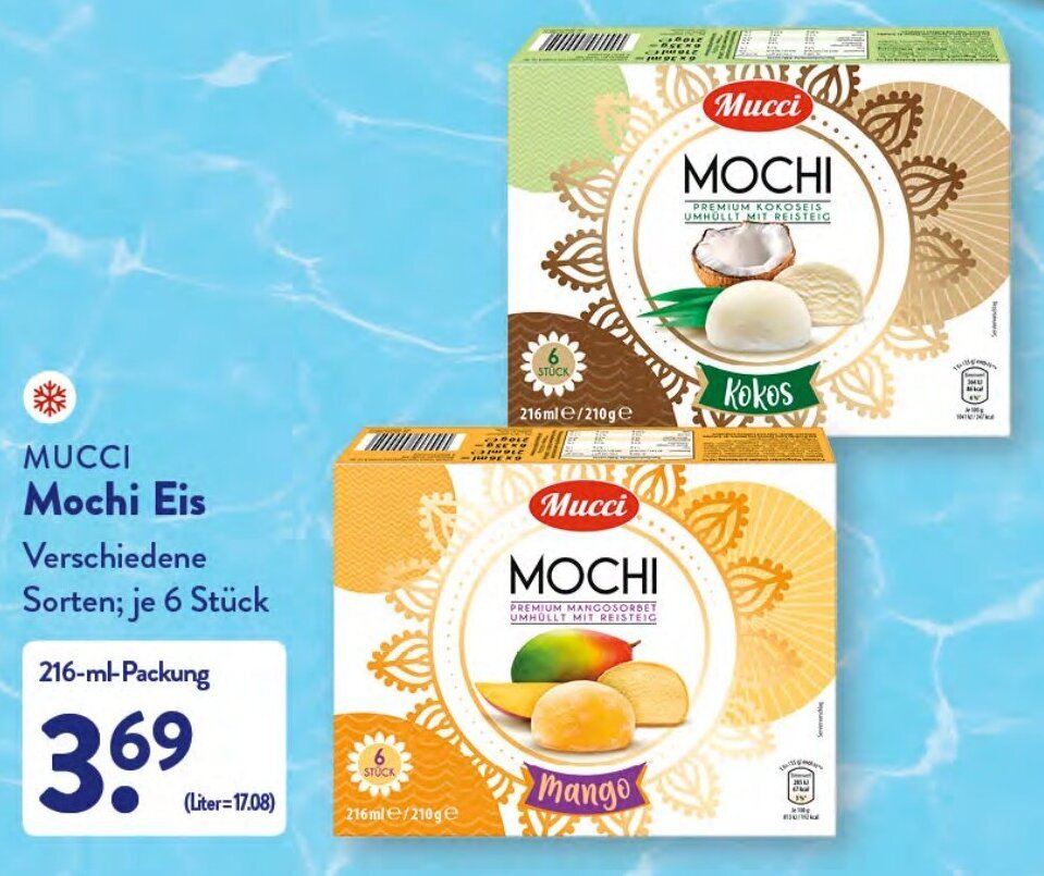 Mucci Mochi Eis 216 ml Packung Angebot bei Aldi Nord