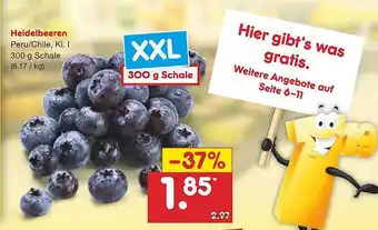 Netto Marken-Discount Heidelbeeren 300 gr Schale Angebot