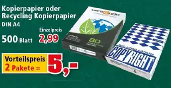 Thomas Philipps Kopierpapier oder Recycling Kopierpapier DIN A4 Angebot