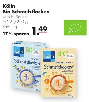 Handelshof Kölln Bio Schmelzflocken 225/250 g Packung Angebot