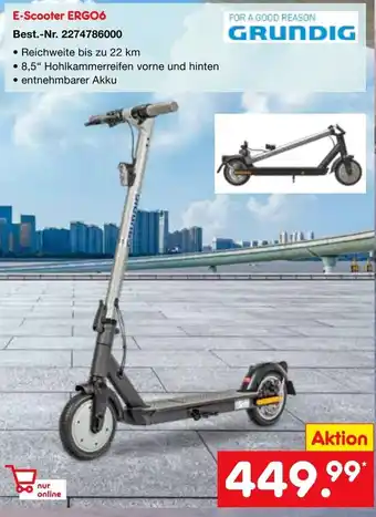 Netto Marken-Discount Grundig E-Scooter ERGO6 Angebot