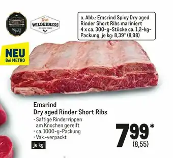 METRO Emsrind Dry Aged Rinder Short Ribs 1000g Angebot