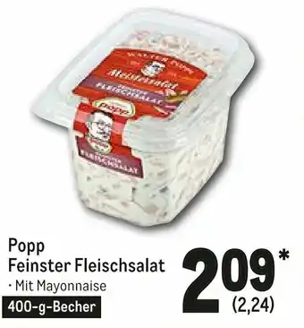 METRO Popp Feinster Fleischsalat 400 g Becher Angebot