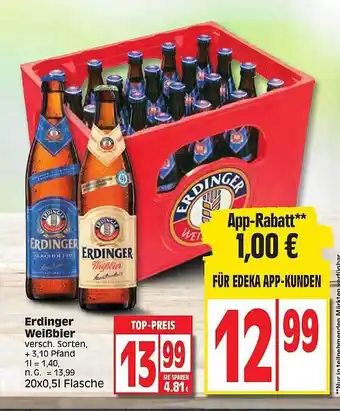 Edeka Erdinger weißbier Angebot