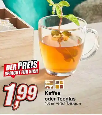 KiK Kaffee oder teeglas Angebot