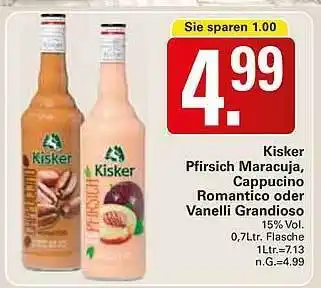 WEZ Kisker pfirsich maracuja, cappucino romantico oder vanelli grandioso Angebot