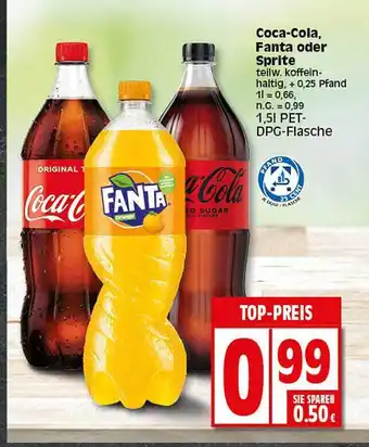 Elli Markt Coca-cola, fanta oder sprite Angebot