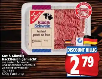 Edeka Gut & Günstig Hackfleisch gemischt 500g Angebot