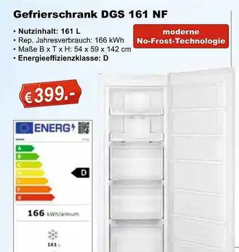 Stabilo Fachmarkt Gefrierschrank dgs 161 nf Angebot