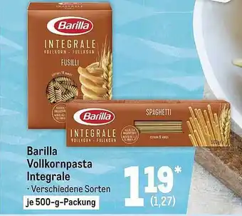 METRO Barilla vollkornpasta integrale Angebot